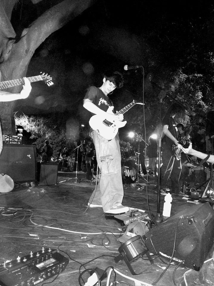 A guitarist mid-set at Findaway's Left For Us single launch