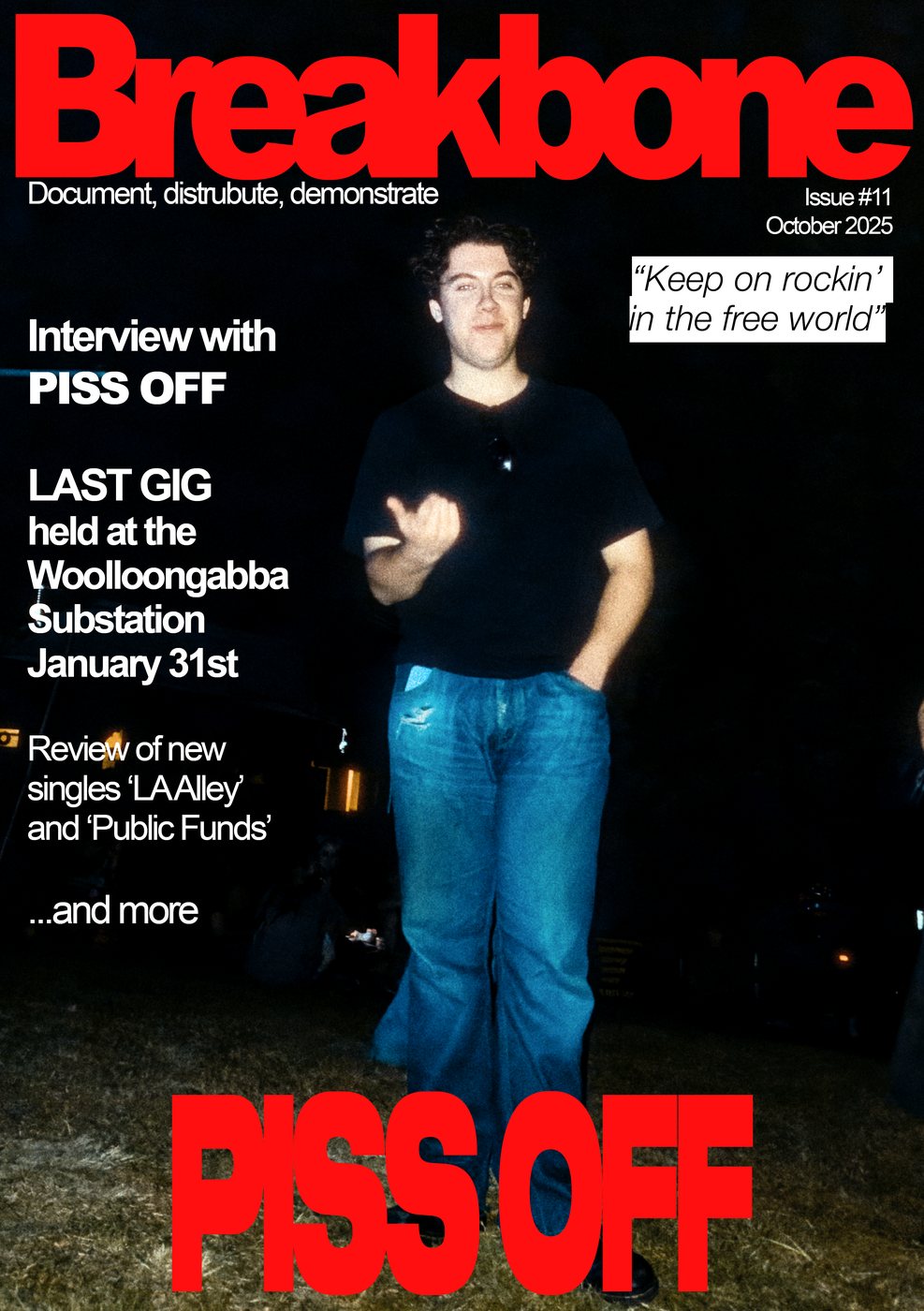 The Breakbone masthead in red, 'Issue