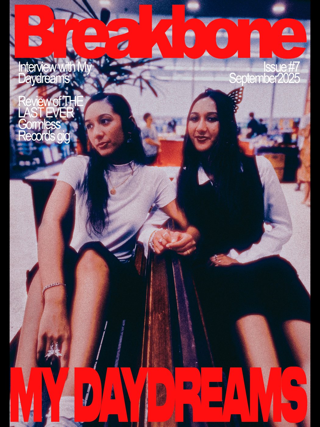 The Breakbone masthead in red over a black and white photo, 'Issue